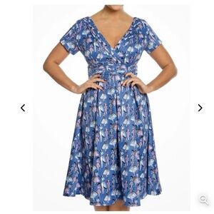 Linda Bob Fit and Flare Dress 1940’s Ladies Print